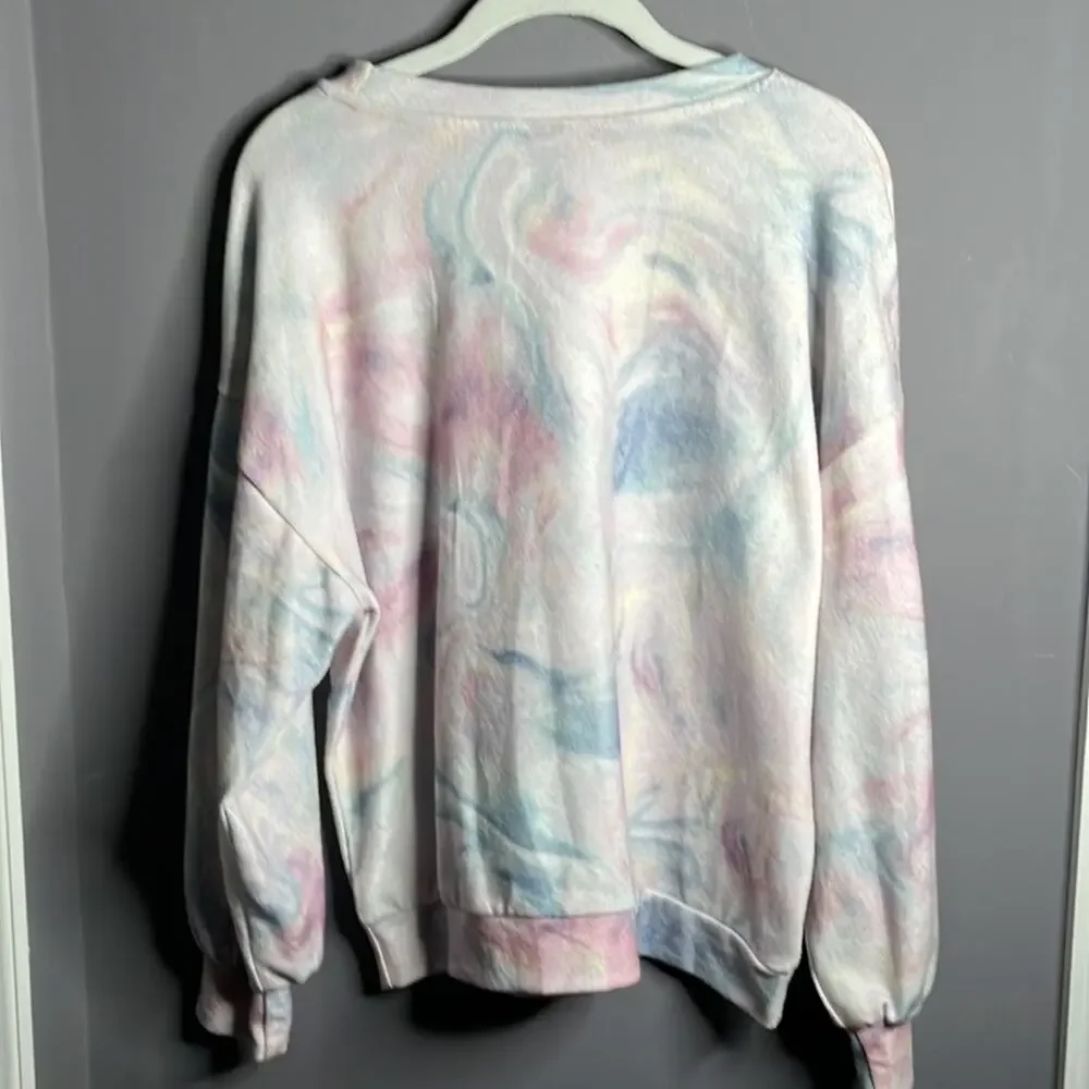 Wild Fable Pastel Tie Dye Pullover Sweatshirt Size Small - Picture 6 of 8